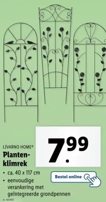 Lidl Livarno home planten- klimrek aanbieding