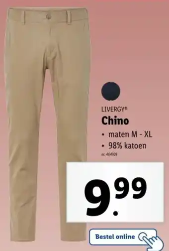 Lidl Livergy chino aanbieding