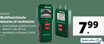 Lidl Parkside multifunctionele detector of vochtmeter aanbieding