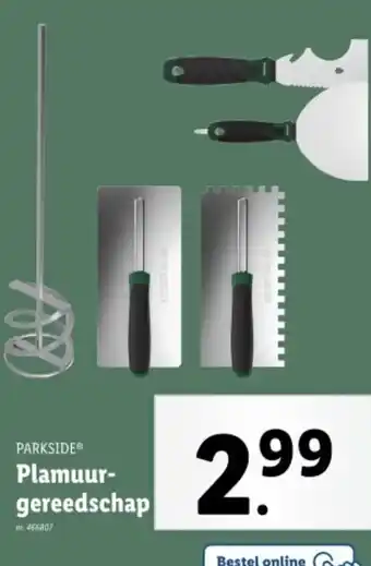 Lidl Parkside plamuur- gereedschap aanbieding