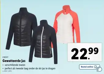 Lidl Crivit gewatteerde jas aanbieding