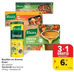 Carrefour Bouillon en Aromat Knorr aanbieding