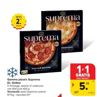 Carrefour Gamma pizza’s Suprema Dr. Oetker aanbieding