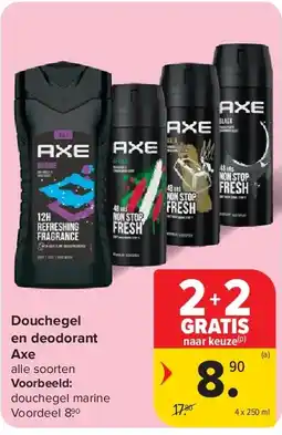 Carrefour Douchegel en deodorant Axe aanbieding