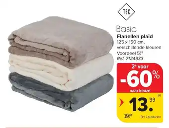 Carrefour Flanellen plaid aanbieding