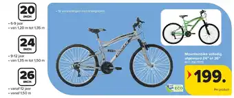 Carrefour Mountainbike volledig afgeveerd 24’’ of 26’’ aanbieding