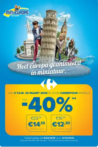 Carrefour Heel Europa geanimeerd in miniatuur aanbieding