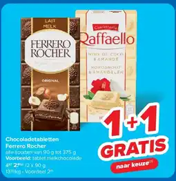 Carrefour Chocoladetabletten Ferrero Rocher aanbieding