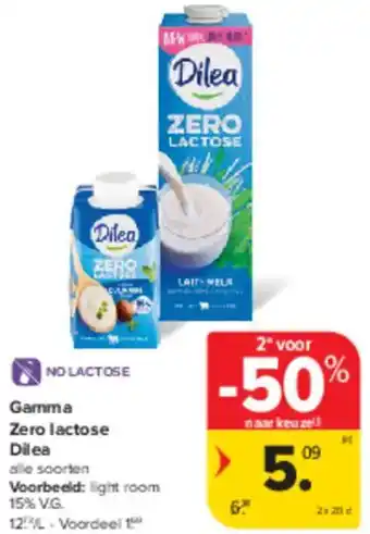 Carrefour Market Gamma Zero Lactose Dilea aanbieding