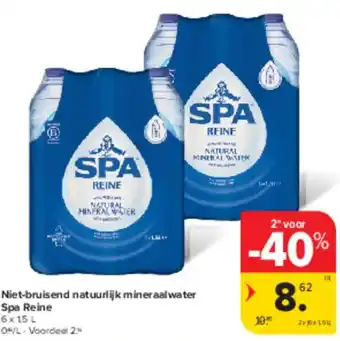 Carrefour Market Niet-bruisend natuurlijk mineraalwater Spa Reine aanbieding