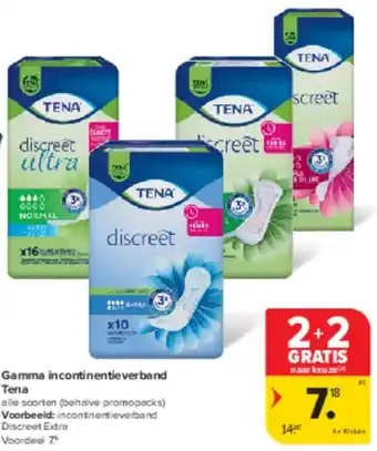 Carrefour Market Gamma incontinentieverband Tena aanbieding