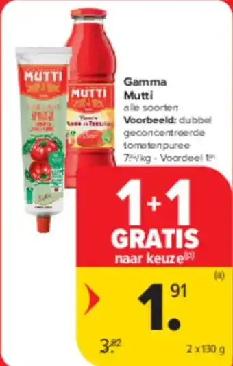 Carrefour Market Gamma Mutti aanbieding