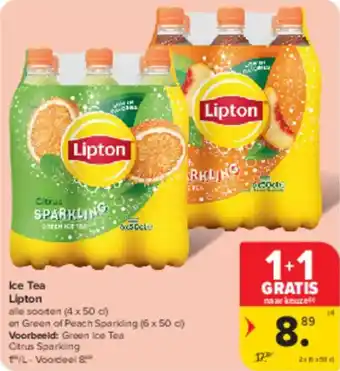 Carrefour Market Ice Tea Lipton aanbieding