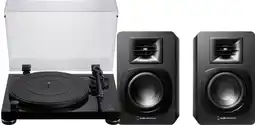 Audio Technica AT-LPW50PB + Audio-Technica ATH-SP3X Zwart