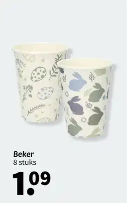 Wibra Beker 8 stuks aanbieding