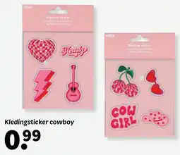 Wibra Kledingsticker cowboy aanbieding