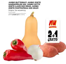 Jumbo Jumbo butternut, zoete aardappelen , witte zoete ajuin ,  zoete puntpaprika aanbieding