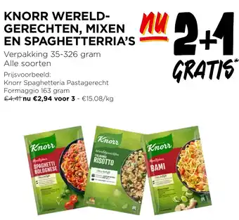 Jumbo Knorr wereldgerechten, mixen en spaghetterria's aanbieding