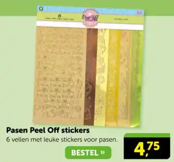 Boekenvoordeel Pasen Peel Off stickers aanbieding