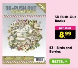 Boekenvoordeel 3D Push-Out Books 53 - Birds and Berries aanbieding