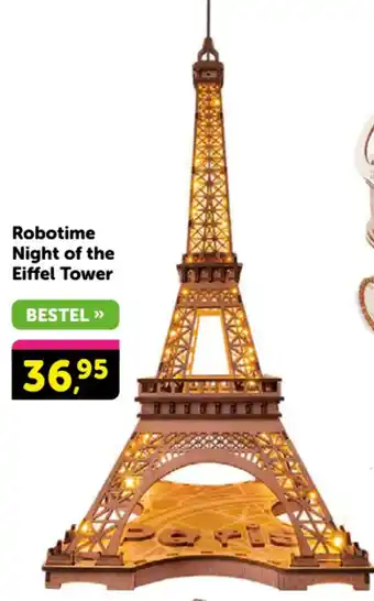 Boekenvoordeel Robotime Night of the Eiffel Tower aanbieding