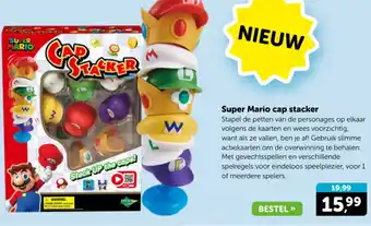 Boekenvoordeel Super Mario cap stacker aanbieding