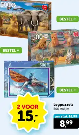 Boekenvoordeel Legpuzzels 500 stukjes aanbieding