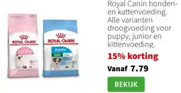 Intratuin Royal Canin honden en kattenvoeding aanbieding