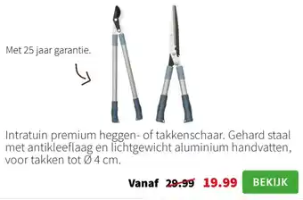 Intratuin Intratuin premium heggen- of takkenschaar aanbieding