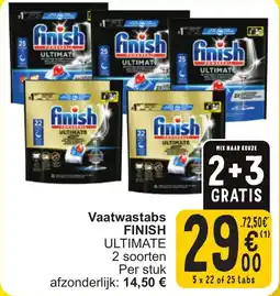 Cora Finish ultimate vaatwastabs aanbieding