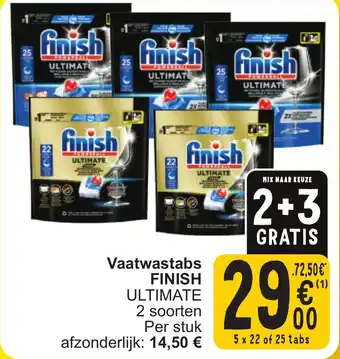 Cora Finish ultimate vaatwastabs aanbieding