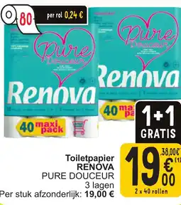 Cora Renova pure douceur  toiletpapier aanbieding