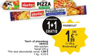 Cora Herta taart- of pizzadeeg aanbieding