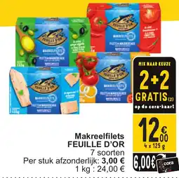 Cora Feuille d'or makreelfilets aanbieding