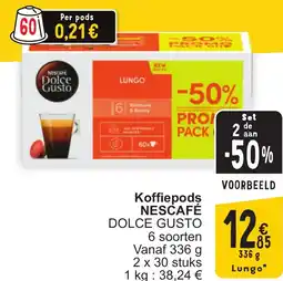 Cora Nescafé dolce gusto koffiepods aanbieding