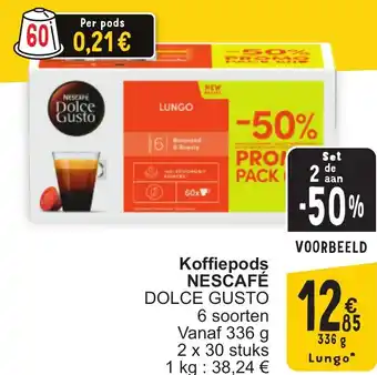 Cora Nescafé dolce gusto koffiepods aanbieding