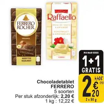 Cora Ferrero chocoladetablet aanbieding