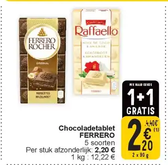 Cora Chocoladetablet FERRERO aanbieding