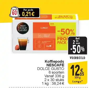 Cora Koffiepods NESCAFÉ aanbieding