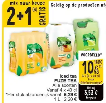 Cora Iced tea FUZE TEA aanbieding