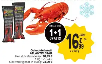 Cora Gekookte kreeft ATLANTIC STAR aanbieding