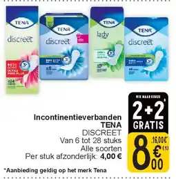 Cora Incontinentieverbanden TENA aanbieding