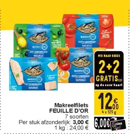 Cora Makreelfilets FEUILLE D’OR aanbieding