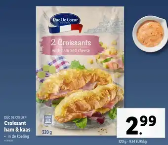 Lidl Croissant ham & kaas aanbieding