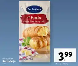 Lidl Kaasrolletjes aanbieding