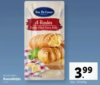 Lidl Kaasrolletjes aanbieding