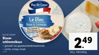 Lidl Blauw- schimmelkaas aanbieding