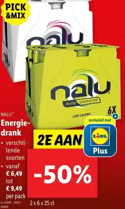 Lidl Energie- drank aanbieding