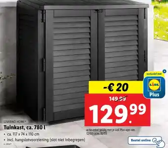 Lidl Tuinkast, ca. 7801 aanbieding