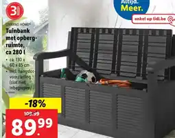 Lidl LIVARNO HOME Tuinbank met opberg- ruimte, ca 280 aanbieding